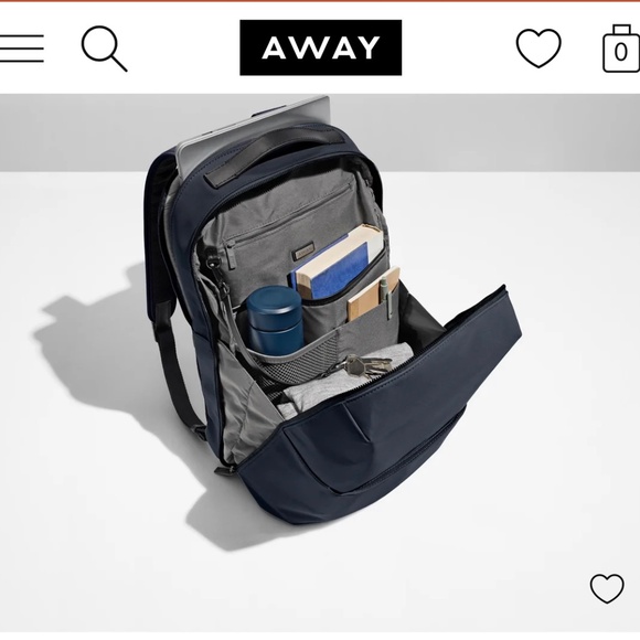 AWAY x Delta x American Express Navy Blue Everywhere Zip Backpack Travel Tech
